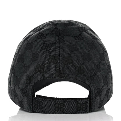 Gucci X BALENCIAGA BB Monogram Baseball Hat S Black 5 of 8