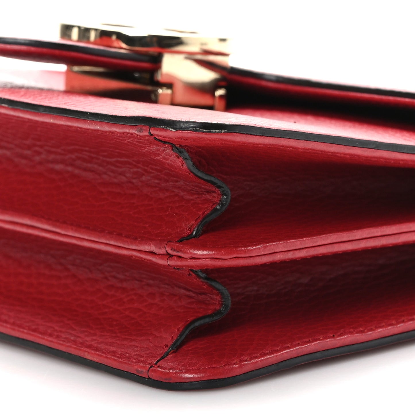 Dollar Calfskin Small Interlocking G Shoulder Bag Red