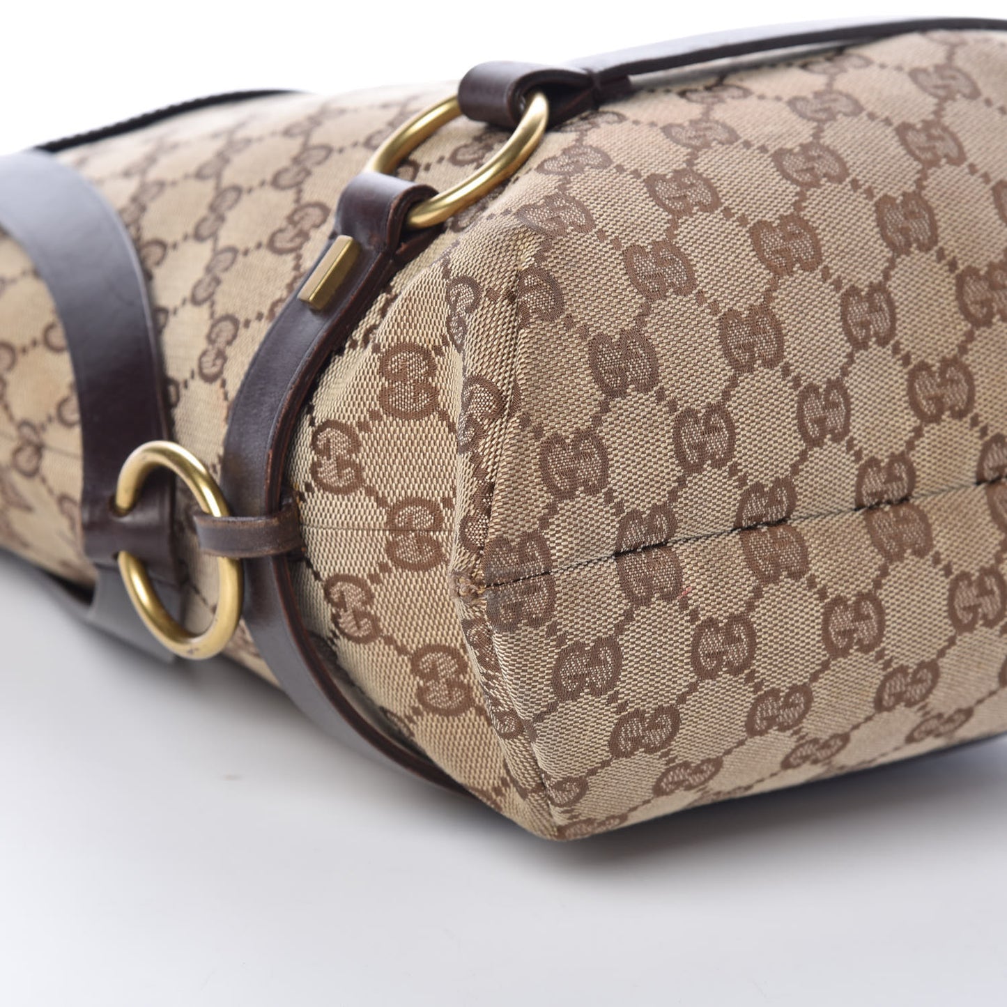 Monogram Calfskin Tote Dark Brown