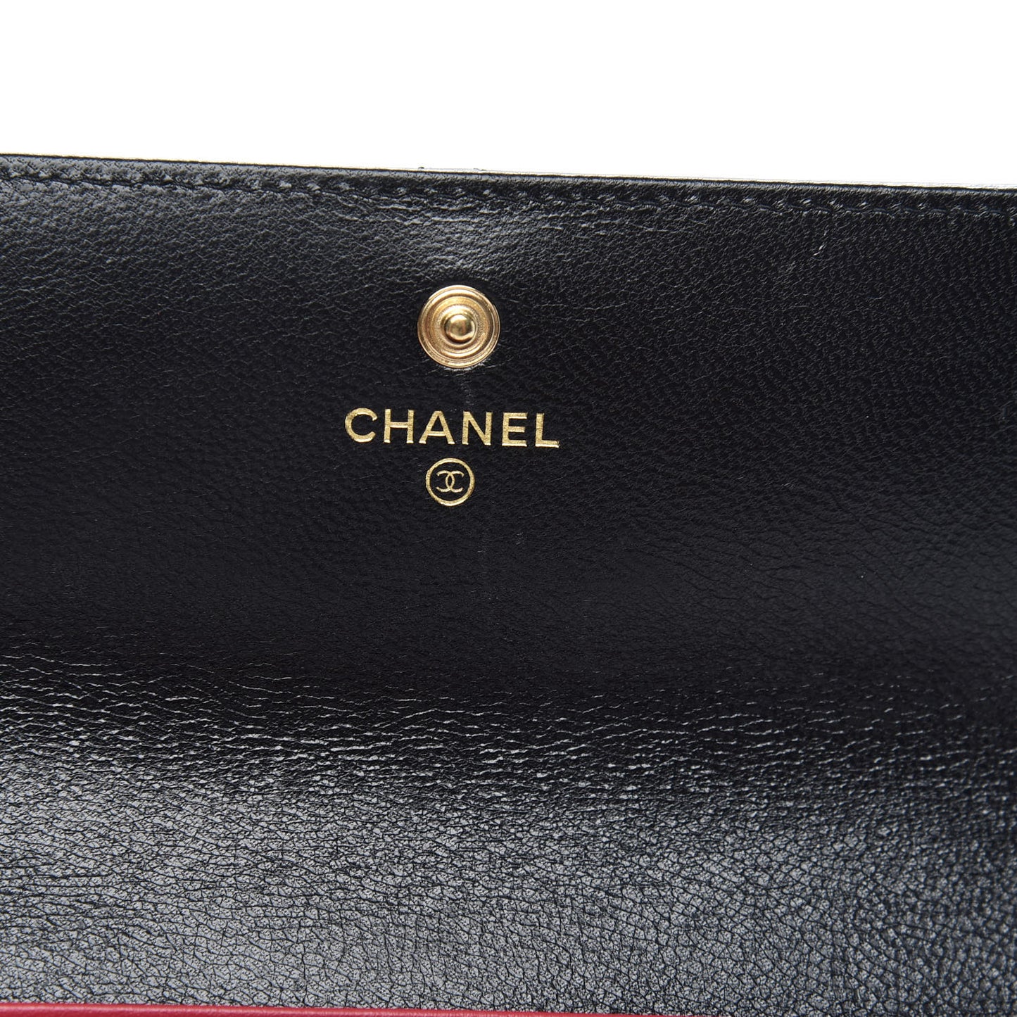 Lambskin Quilted Chanel 19 Flap Wallet Black