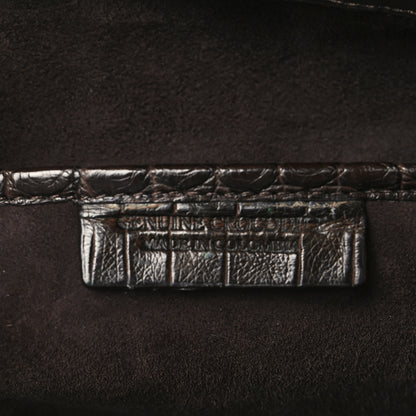 Nancy Gonzalez Crocodile Calf Hair Leopard Print Satchel Dark Brown 7 of 9