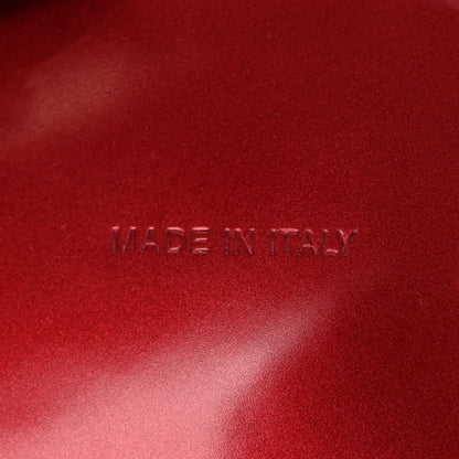 Alexander McQueen Metallic Calfskin Crystal Micro Curve Bucket Bag Red 7 of 13