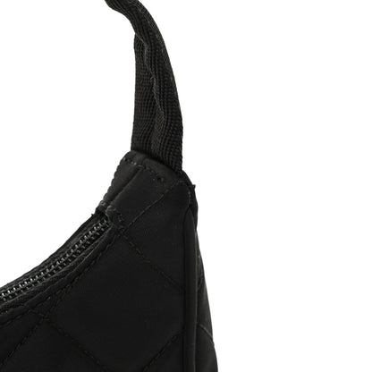 Prada Tessuto Nylon Stitched Shoulder Bag Black 11 of 11