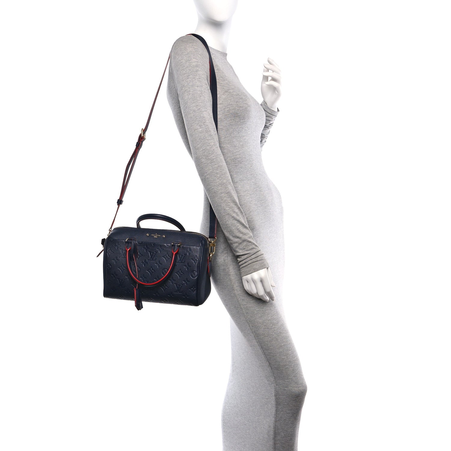 Louis Vuitton Empreinte Speedy Bandouliere 25 NM Marine Rouge 2 of 10
