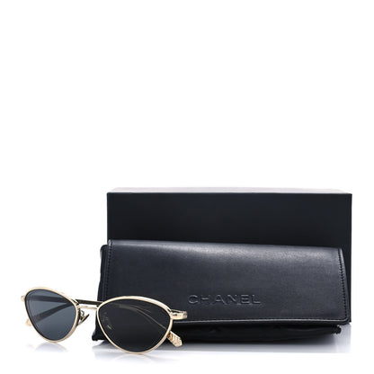 Chanel Metal Cat Eye Sunglasses 4255 Gold 8 of 8