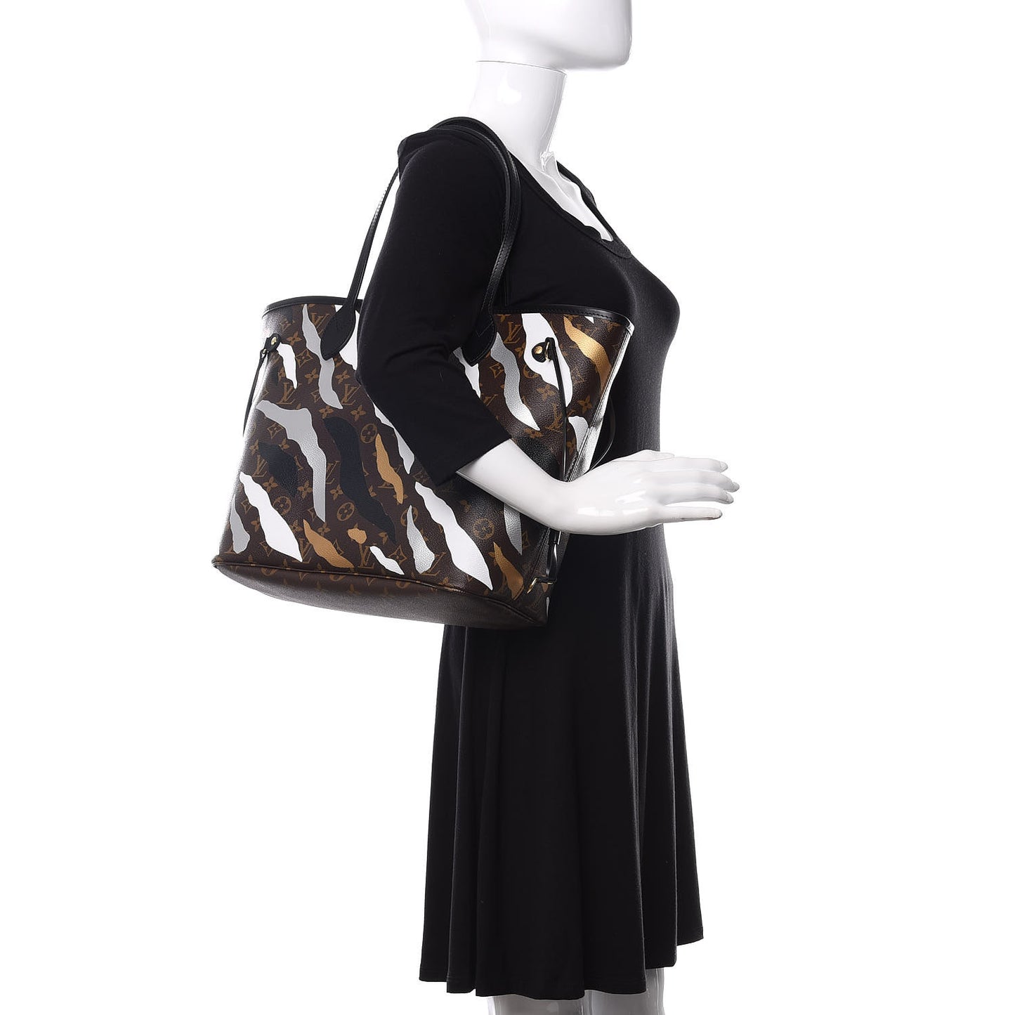 X LOL Monogram Neverfull MM Gold Silver