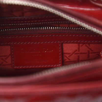 Christian Dior Patent Cannage Medium Lady Dior Red 7 of 12