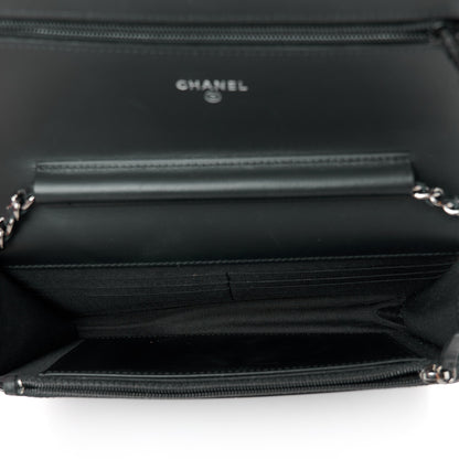 Chanel Patent Quilted Brilliant Wallet On Chain WOC Black 5 of 12