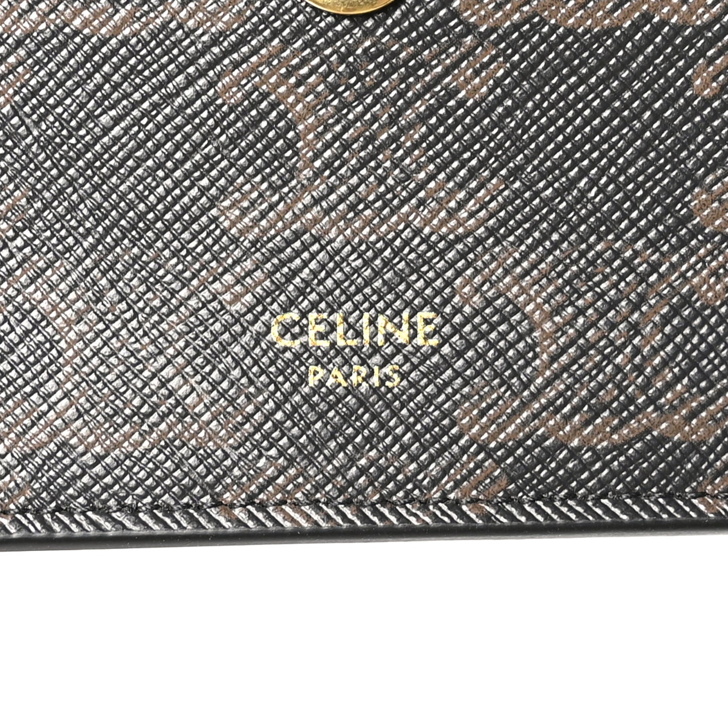 Triomphe Canvas Lambskin Wallet On Strap Tan
