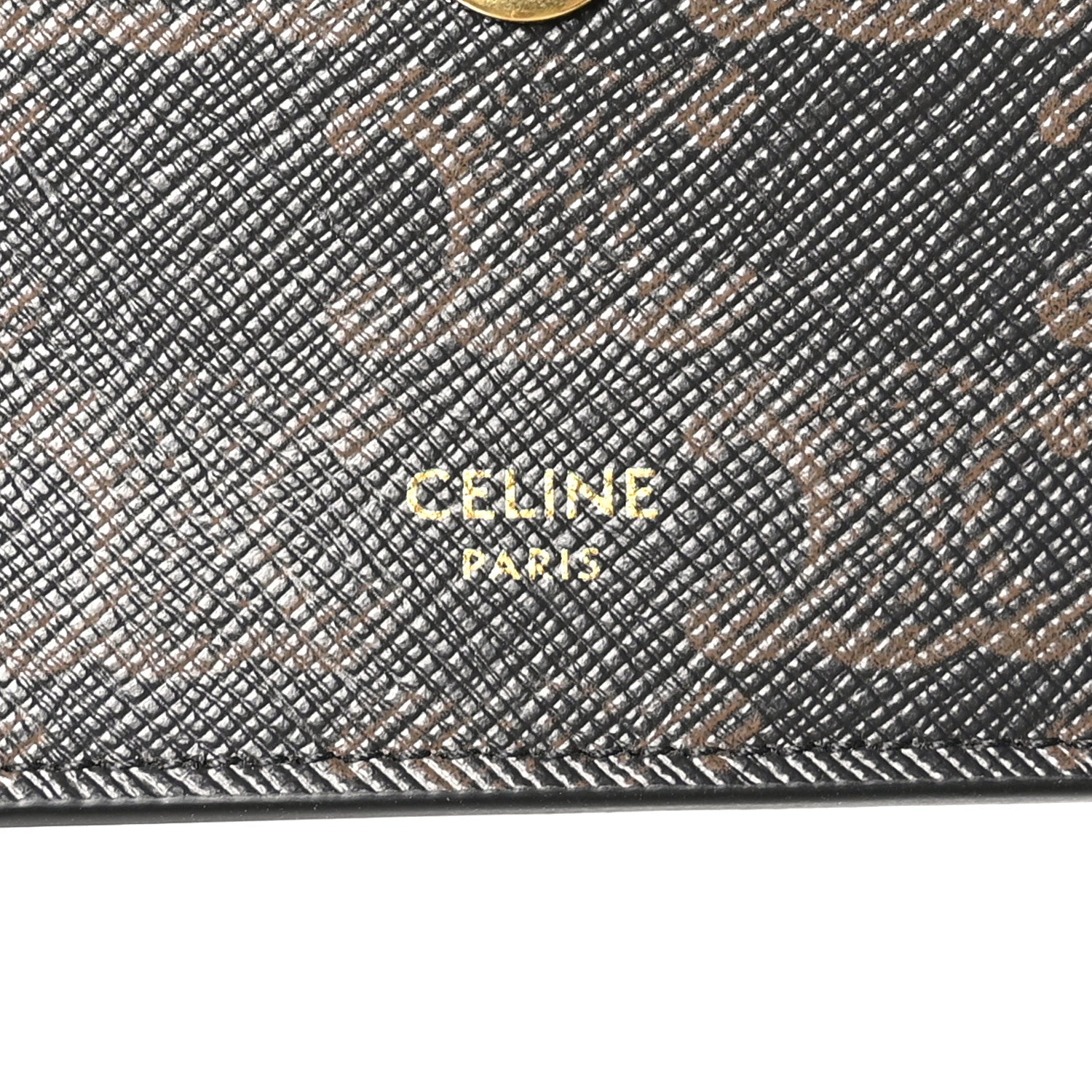 Celine Triomphe Canvas Lambskin Wallet On Strap Tan 7 of 11