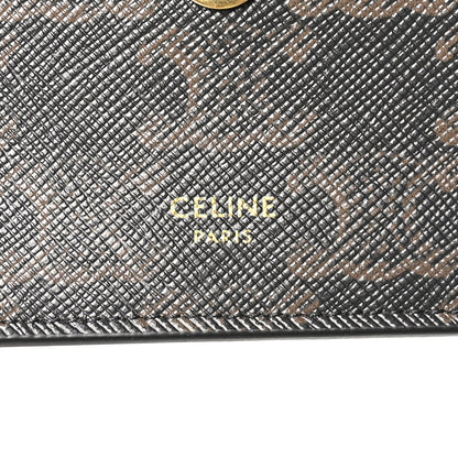 Celine Triomphe Canvas Lambskin Wallet On Strap Tan 7 of 11