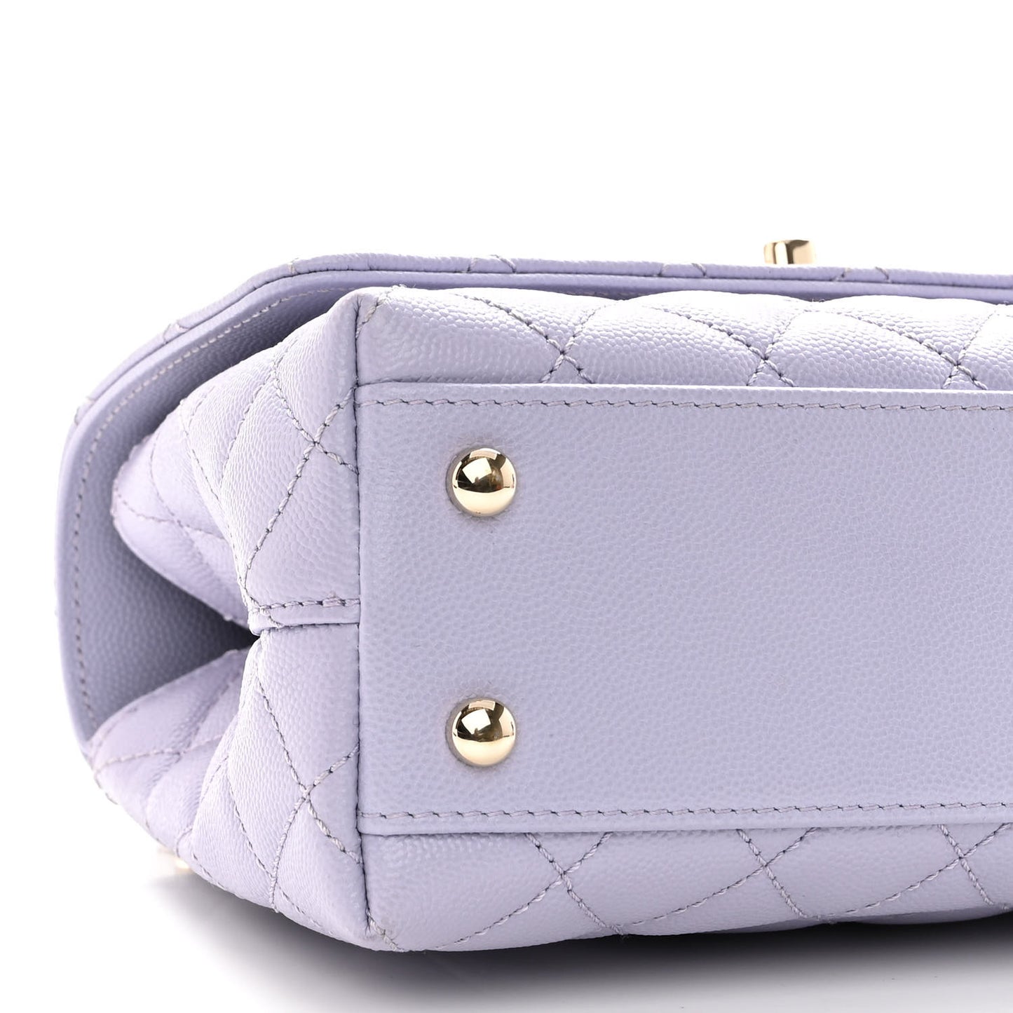 Caviar Quilted Mini Coco Handle Flap Light Purple