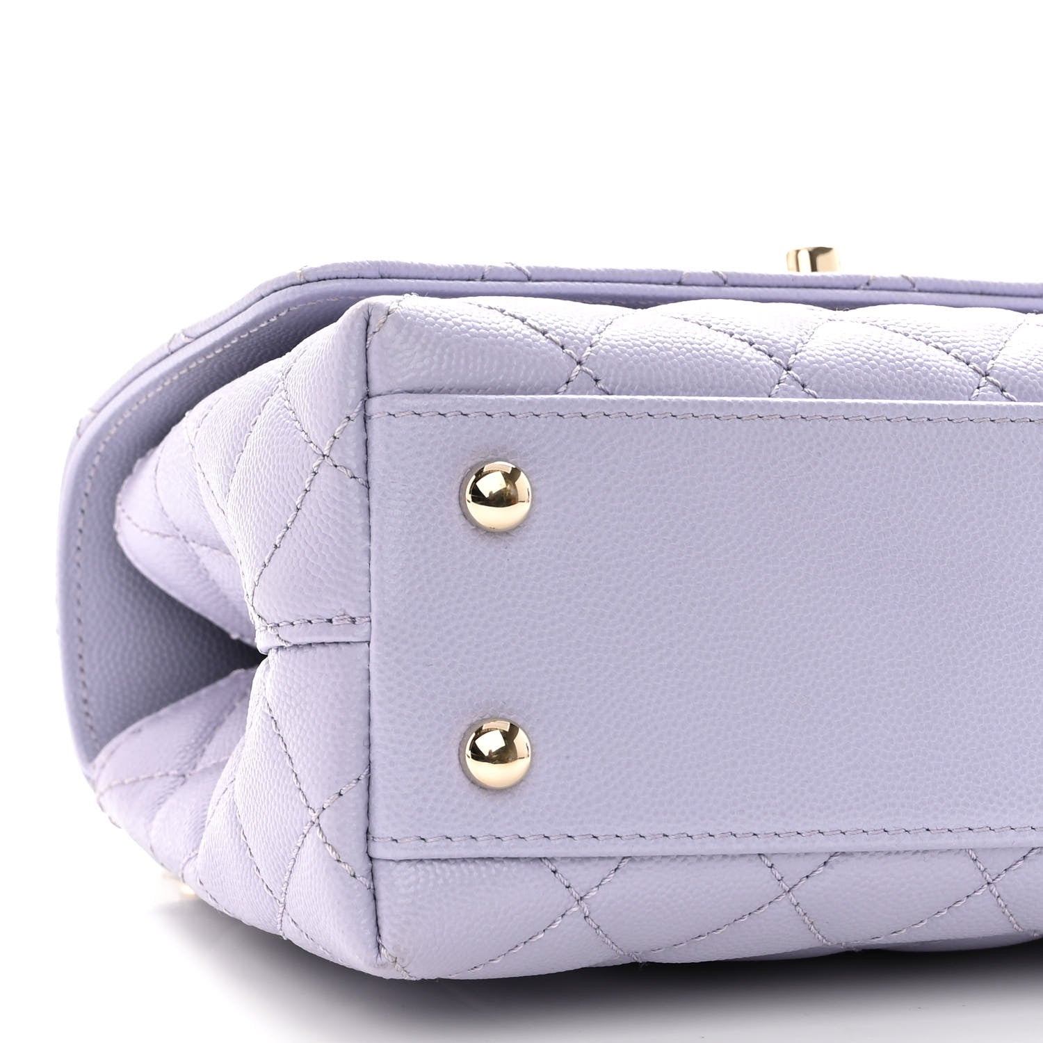 Chanel Caviar Quilted Mini Coco Handle Flap Light Purple 9 of 10