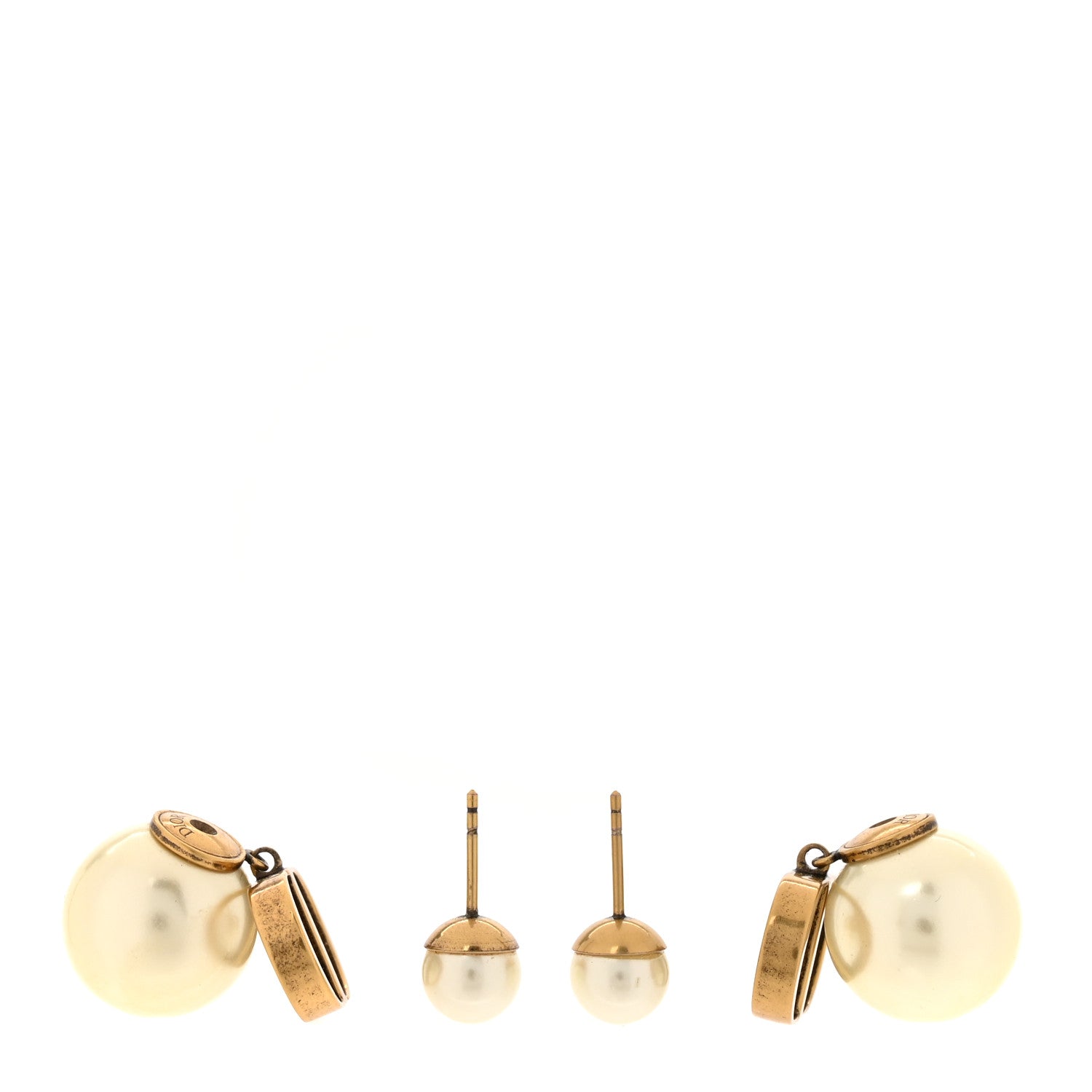 Christian Dior Pearl Mise En Dior CD Tribal Earrings 3 of 4