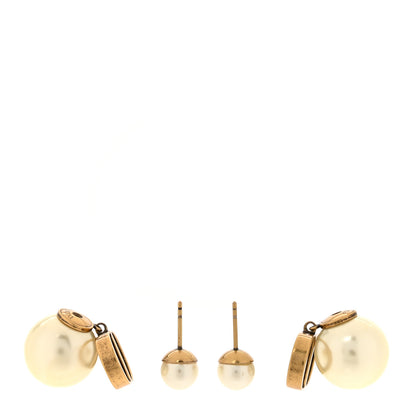 Christian Dior Pearl Mise En Dior CD Tribal Earrings 3 of 4