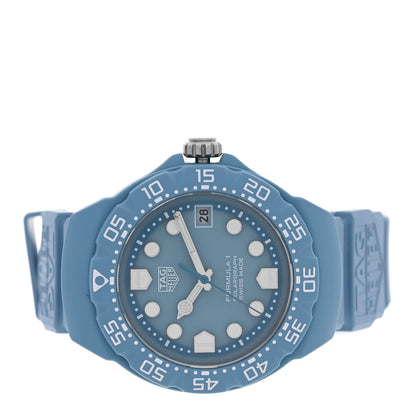 Tag Heuer Polylight Stainless Steel Rubber 38mm Formula 1 Solargraph Quartz Watch Light Blue WBY1163 2 of 5