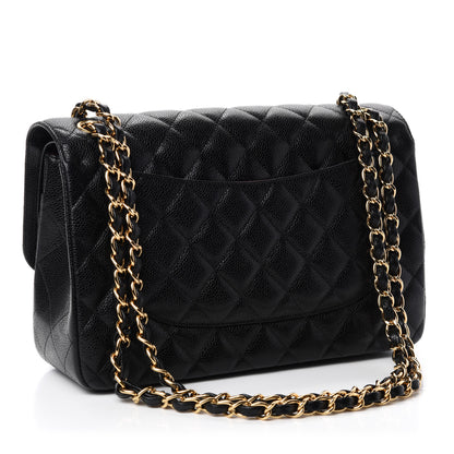 Chanel Caviar Quilted Jumbo Double Flap Black 3 of 12