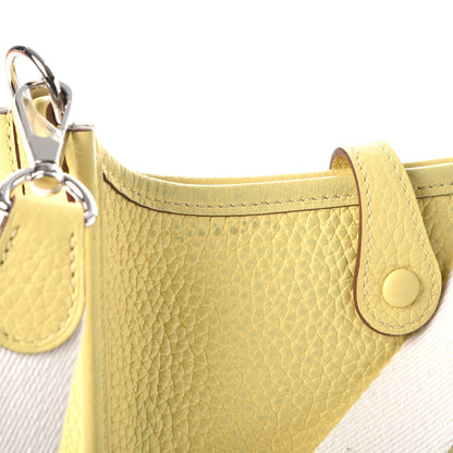 Hermes Taurillon Clemence Amazone Evelyne TPM Jaune Poussin Craie 7 of 9