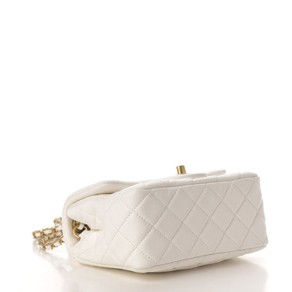 Chanel Lambskin Quilted Mini Pearl Crush Flap White 4 of 11
