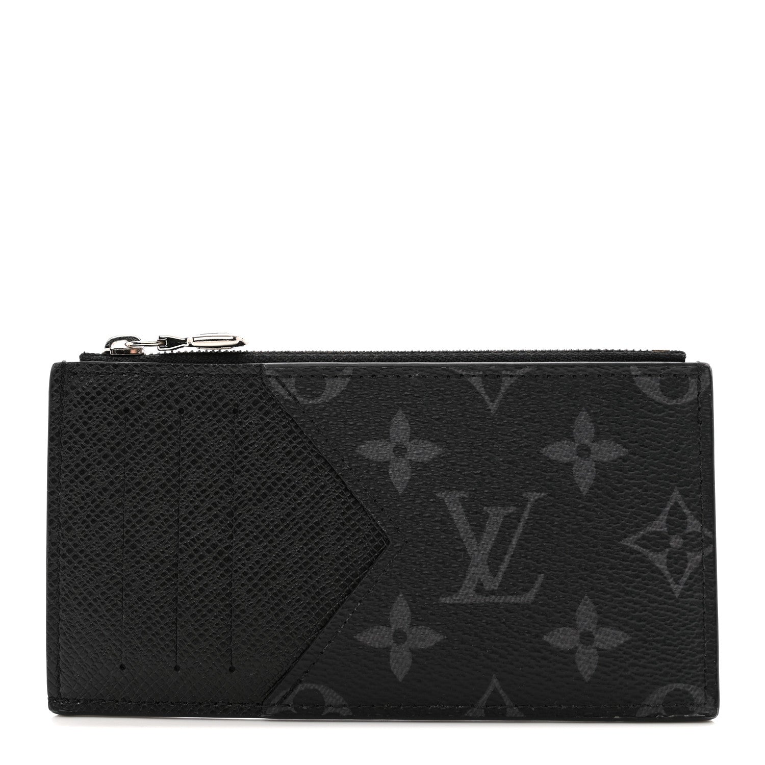 Louis Vuitton Monogram Eclipse Taiga Coin Card Holder 1 of 7