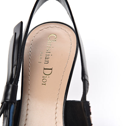 Christian Dior Embroidered Calfskin Beaded Sweet D Sling-Back Pumps 38 Multicolor 9 of 11