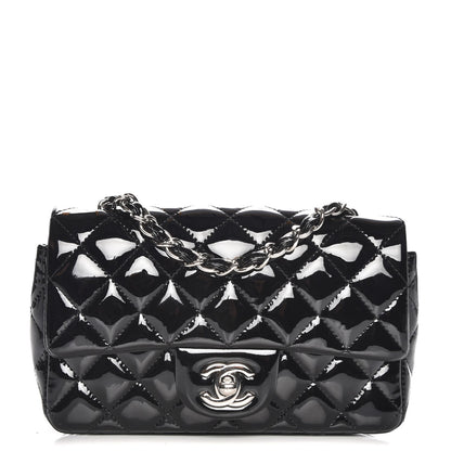 Chanel Patent Calfskin Quilted Mini Rectangular Flap Black 1 of 7