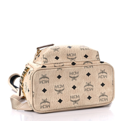 MCM Visetos Side Stud Mini Stark Backpack Beige 4 of 8