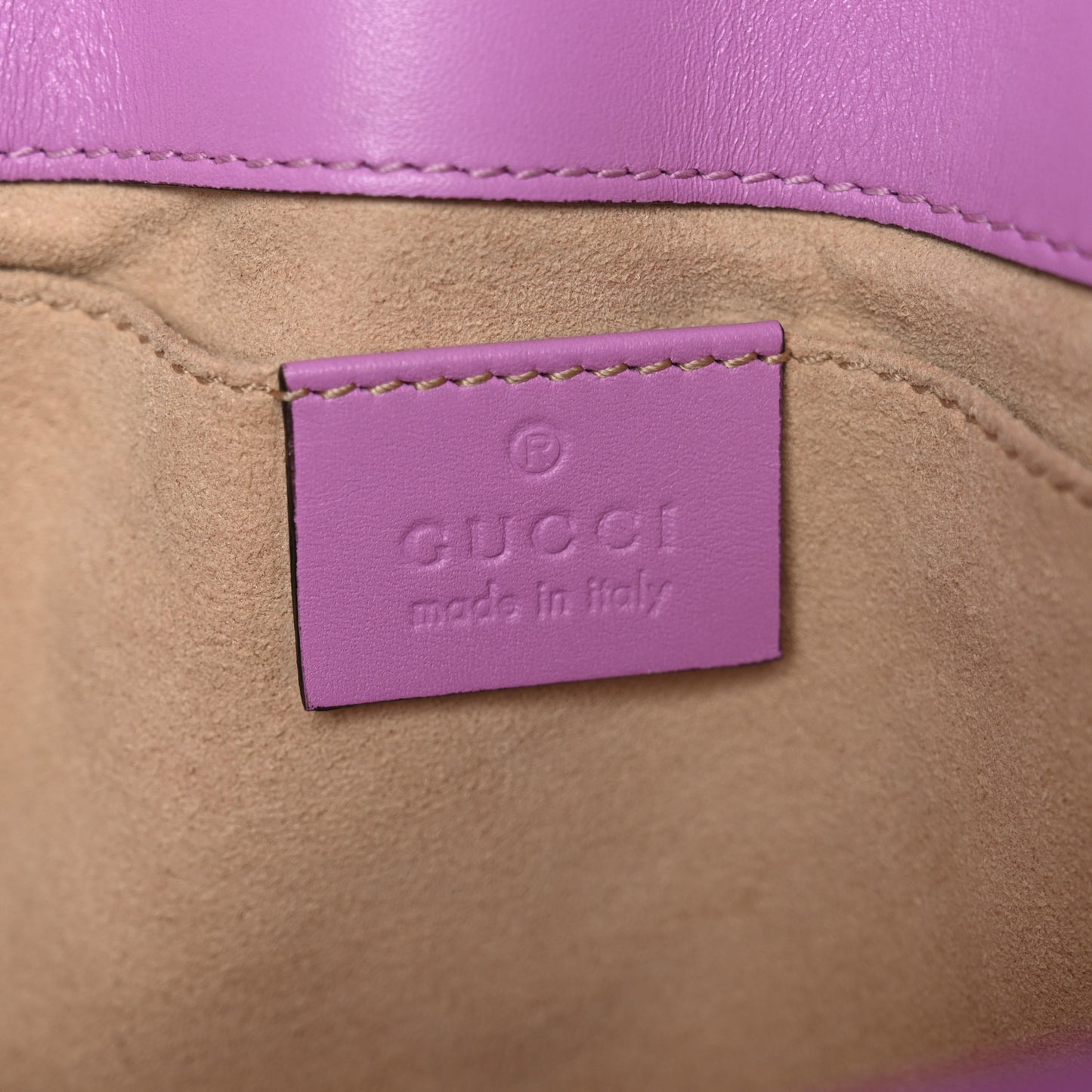 Calfskin Matelasse Mini GG Marmont Shoulder Bag Candy Mousse