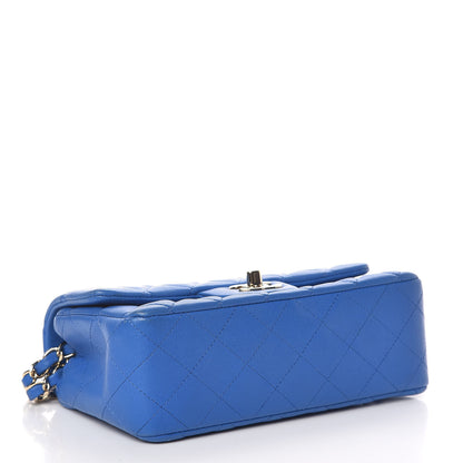 Chanel Lambskin Quilted Mini Rectangular Flap Blue 4 of 14