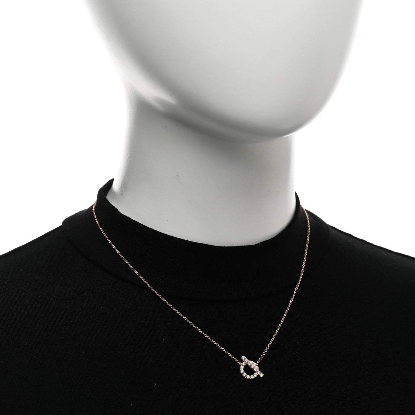18K Rose Gold Diamond Finesse Pendant Necklace