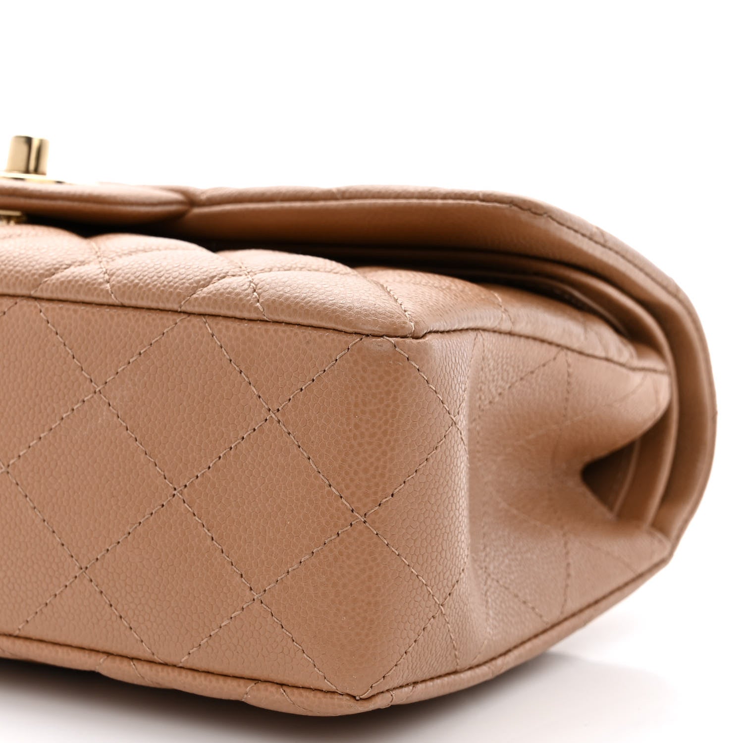 Chanel Caviar Quilted Small Double Flap Dark Beige 10 of 13