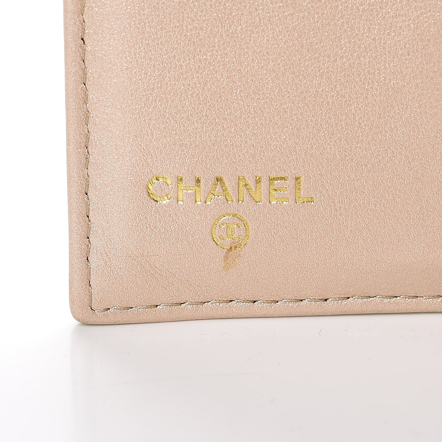 Lambskin Embossed Camellia French Wallet Light Green