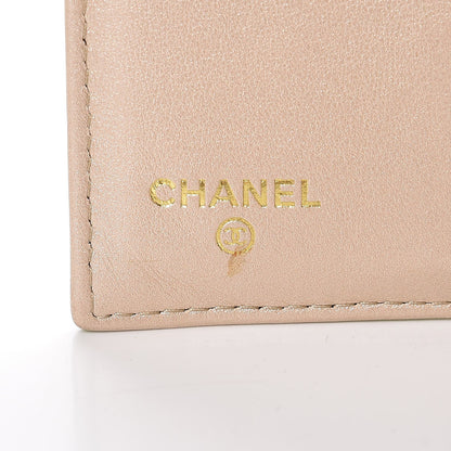 Chanel Lambskin Embossed Camellia French Wallet Light Green 7 of 9