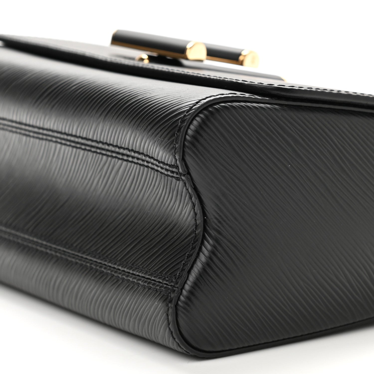 Louis Vuitton Epi Twist Shoulder Bag MM Matte Black Gold 9 of 10
