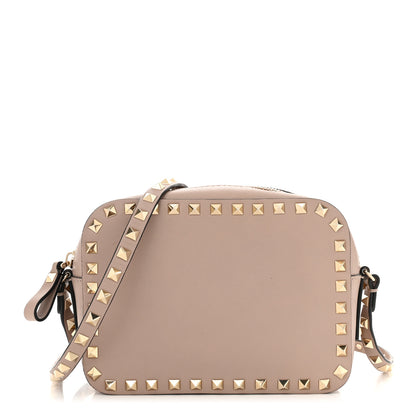 Valentino Garavani Calfskin Rockstud Camera Crossbody Bag Poudre 1 of 10