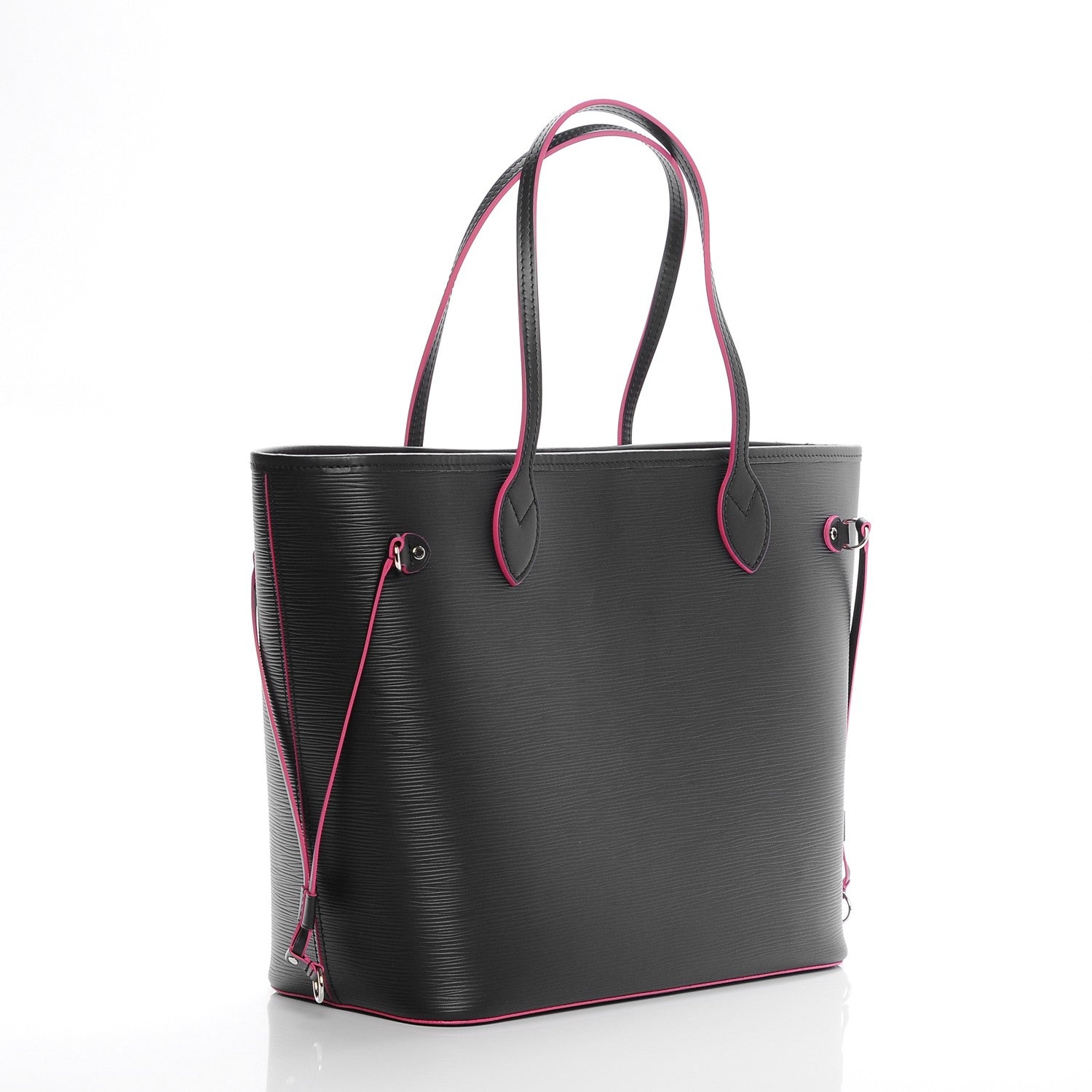Louis Vuitton Epi Neverfull MM Black Hot Pink 4 of 11