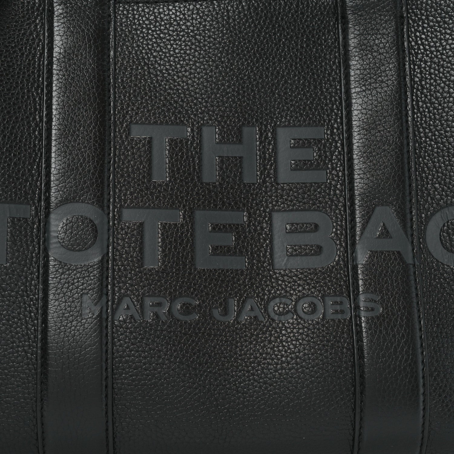 Marc Jacobs Grained Calfskin Medium The Tote Bag Black 7 of 9