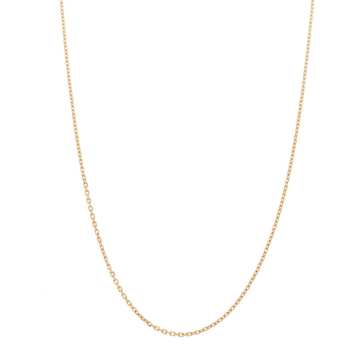 18K Yellow Gold Trace Chain Necklace