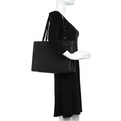 Chanel Caviar Quilted My Everything Large Shopping Tote Black 2 of 12