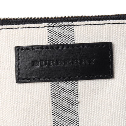 Burberry Canvas House Check Small Bucket Black White 7 of 12