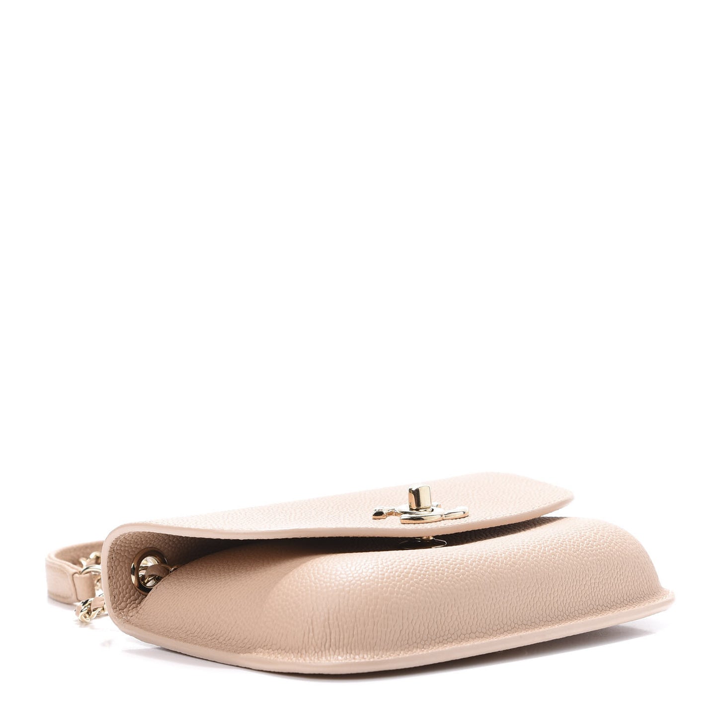 Caviar Flap Bag Light Beige