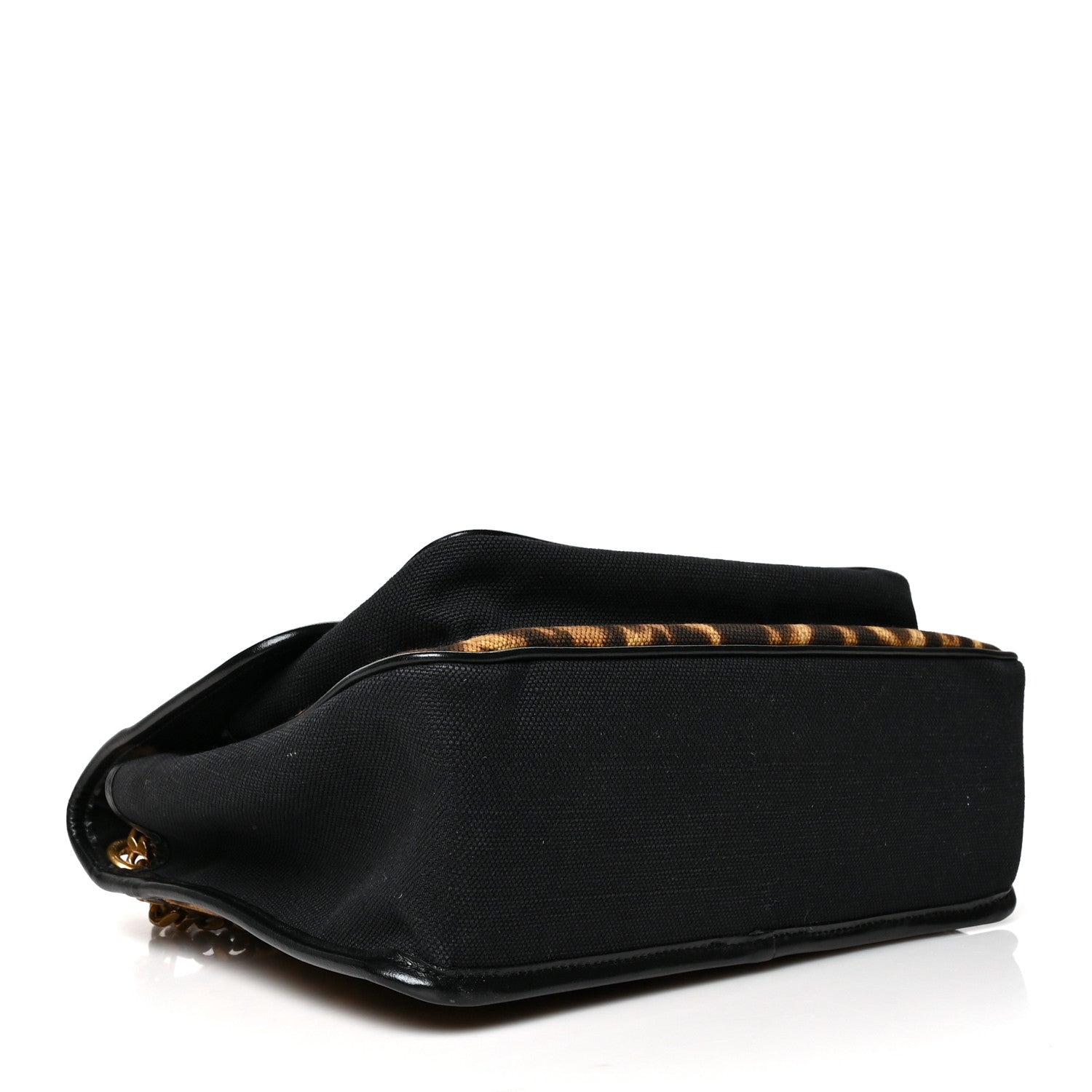 Saint Laurent Smooth Calfskin Canvas Leopard Print Medium Niki Chain Satchel Light Natural 4 of 13