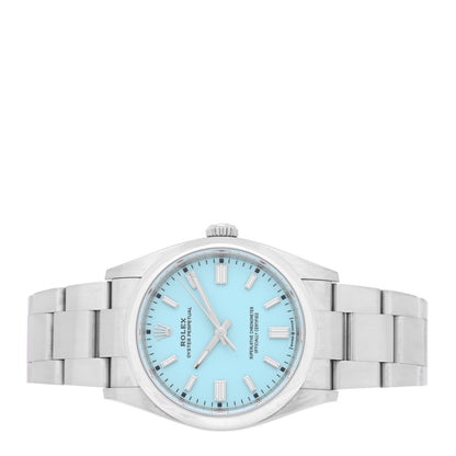Rolex Stainless Steel 36mm Oyster Perpetual Watch Turquoise 126000 2 of 5