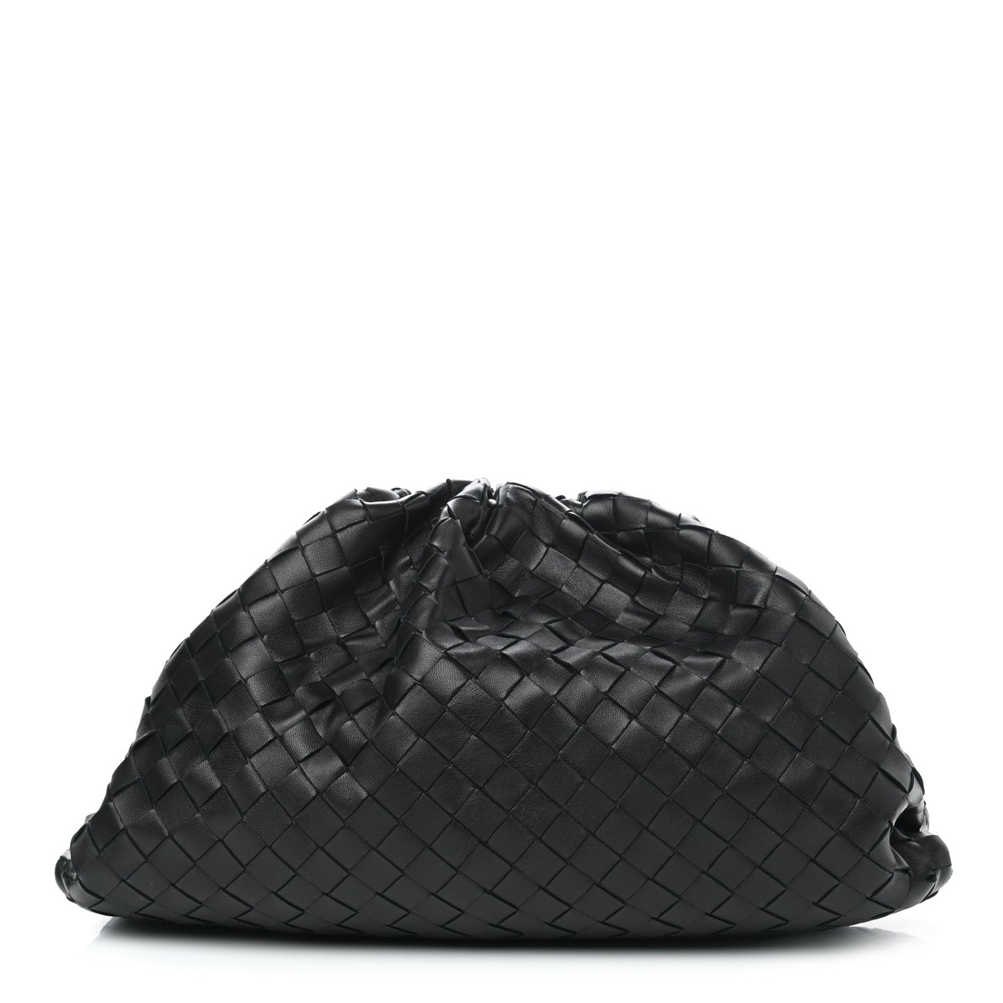 Nappa Maxi Intreccio The Pouch Oversized Clutch Black