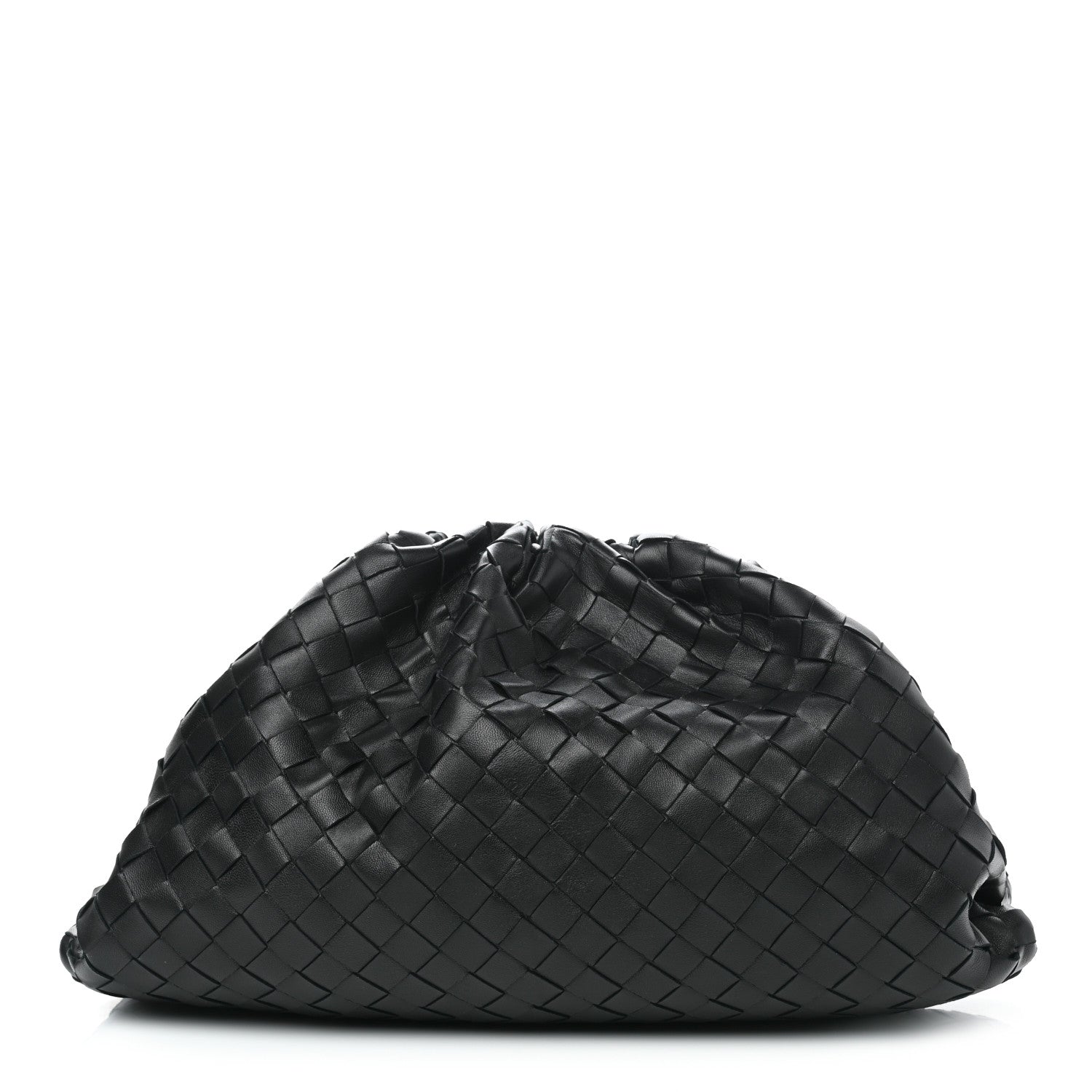 Bottega Veneta Nappa Maxi Intreccio The Pouch Oversized Clutch Black 1 of 9