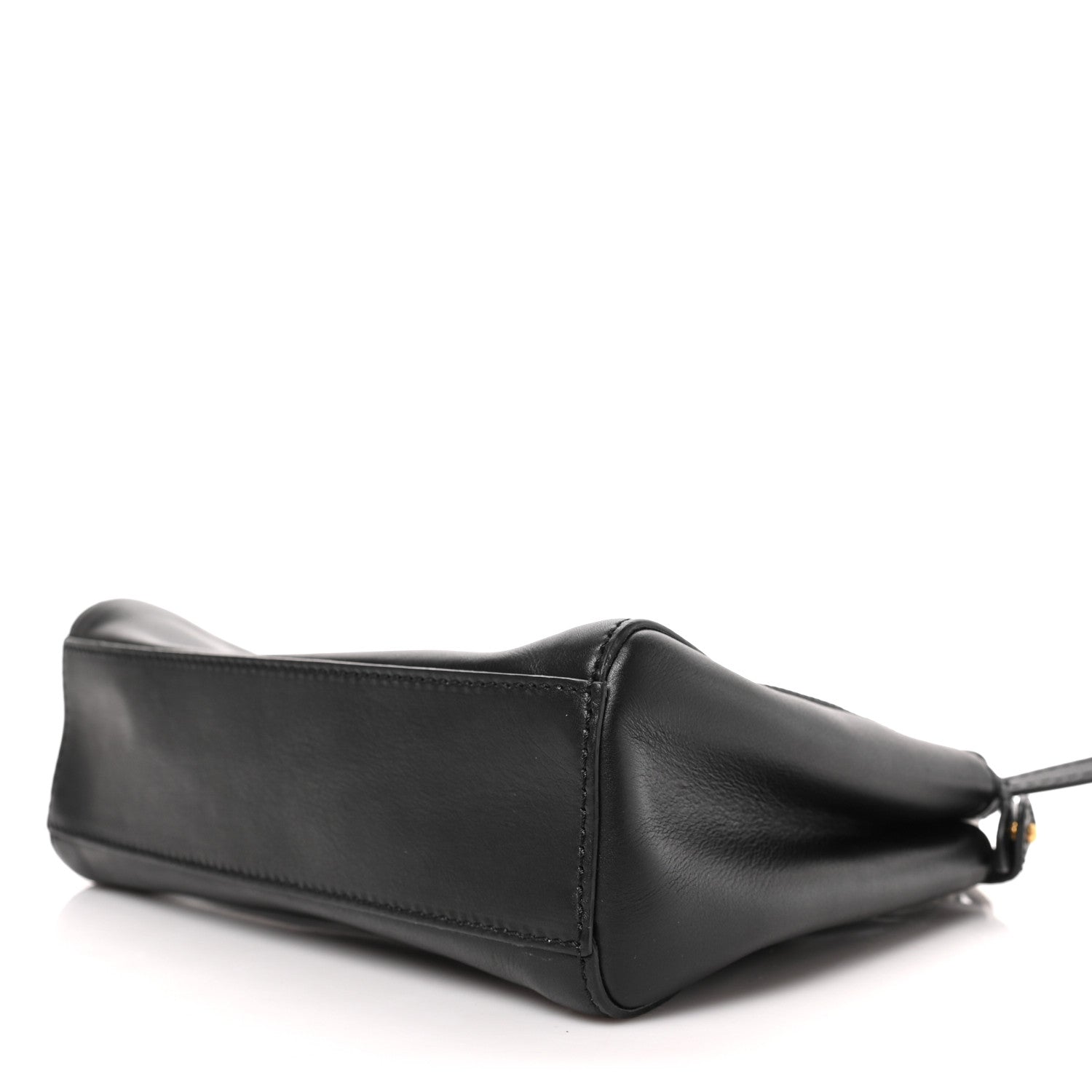 Fendi Vitello Saddle Mini Peekaboo Iconic Satchel Black 8 of 8