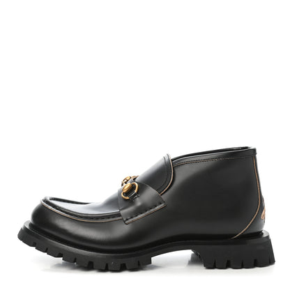 Gucci Cordovan Lux Mens Harald Horsebit Ankle Boots 8.5 Black 1 of 7