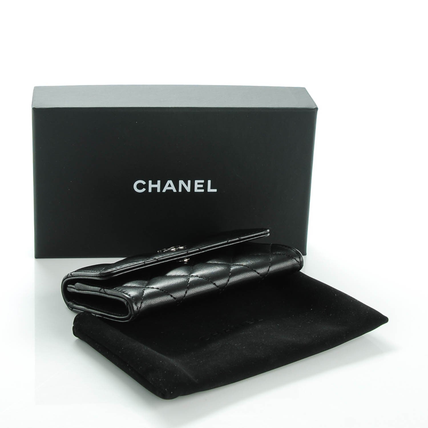 Chanel Lambskin Quilted Flap Card Holder Black 4 of 8