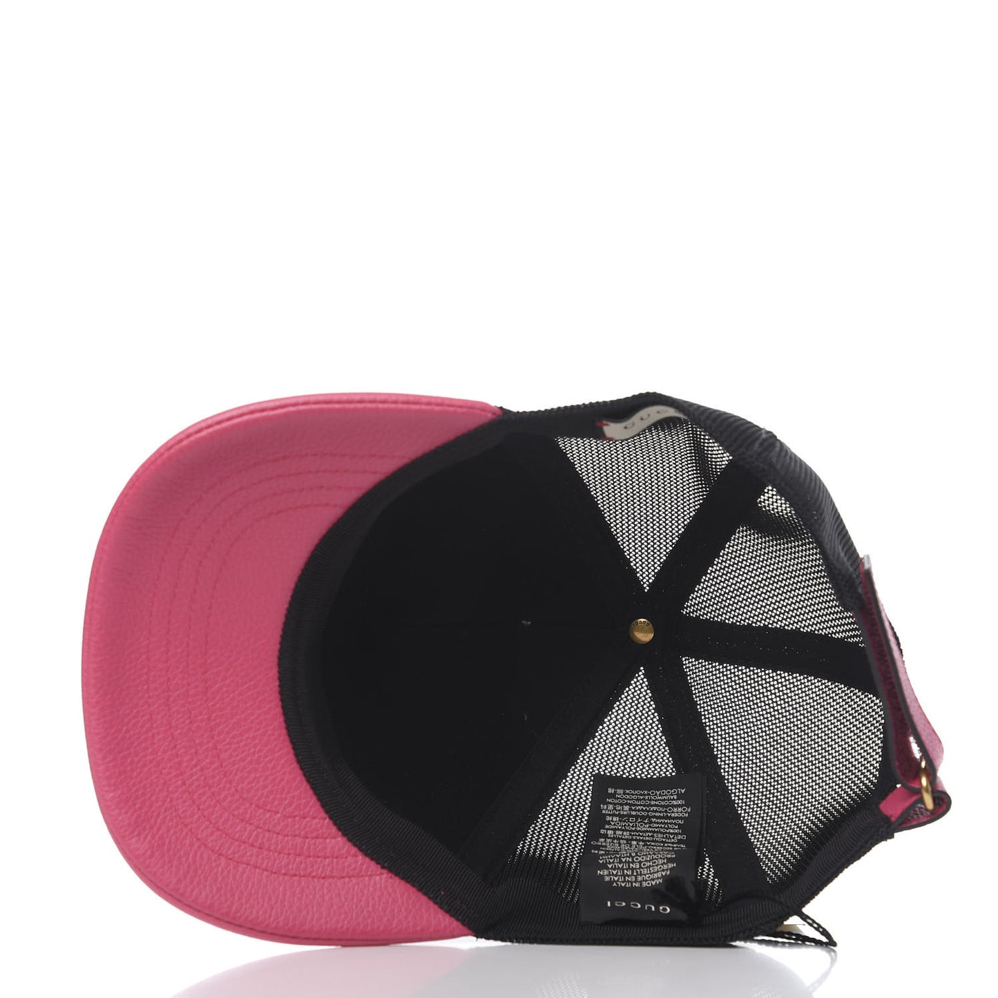 Cripto Calfskin Logo Baseball Hat M Fuxia Black