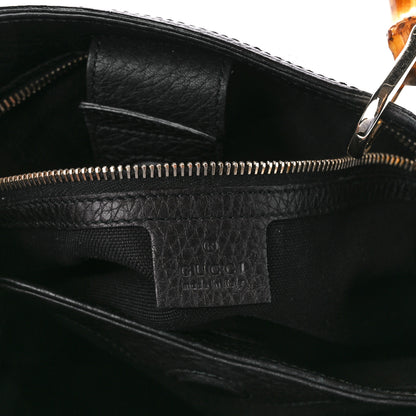 Gucci Calfskin Small Bamboo Shopper Tote Black 6 of 13